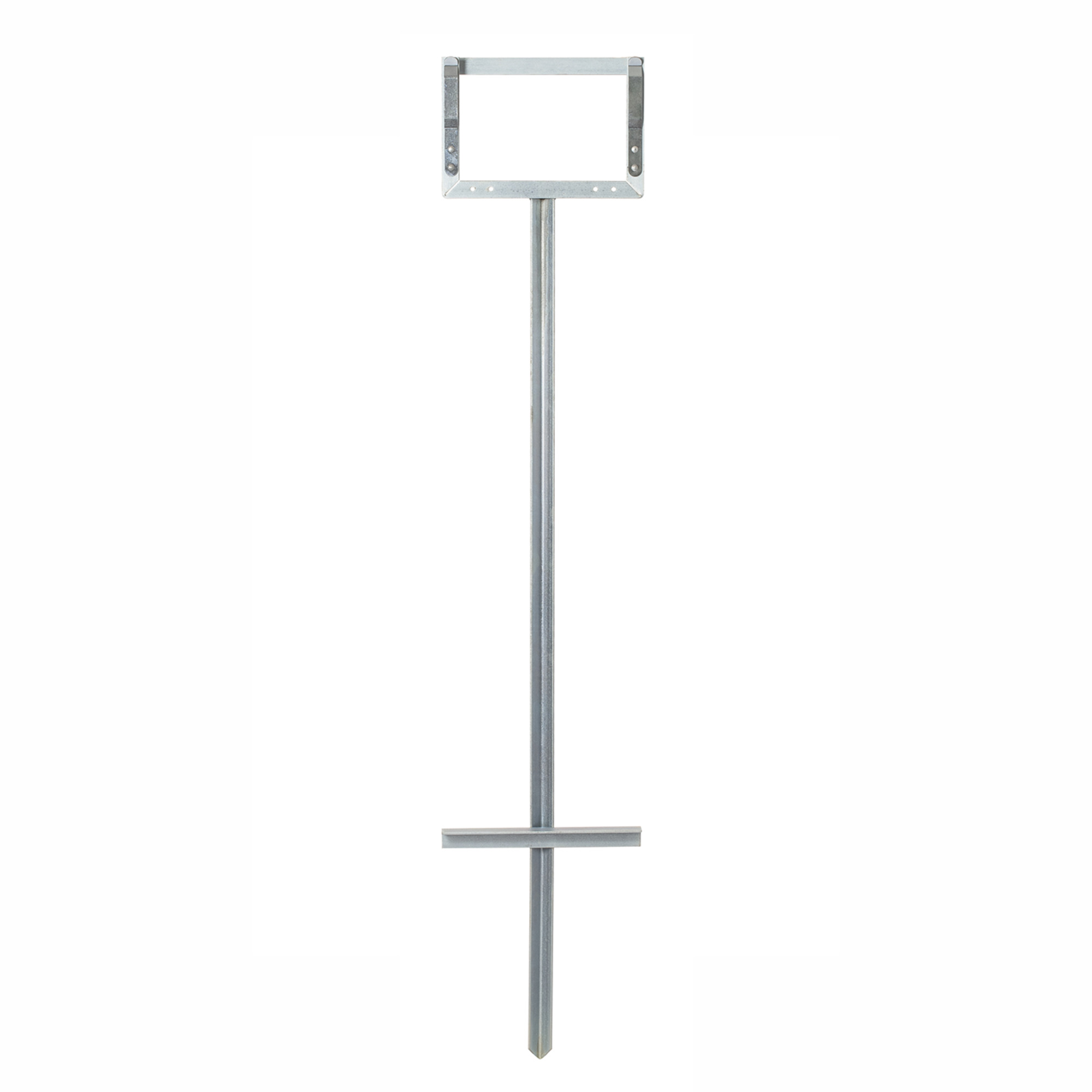 Eastern Metal Apex Pogo Sign Stand, Silver, Model# PGS